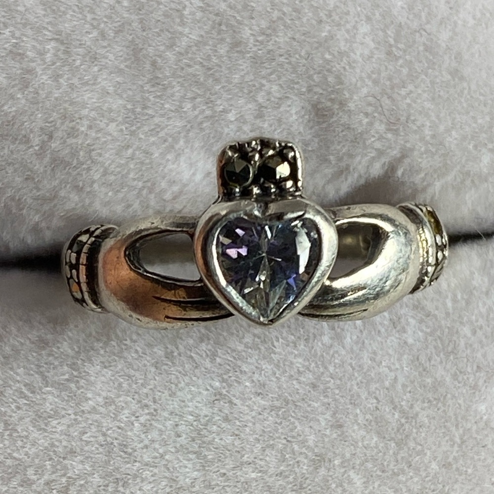 Sterling Silver Heart Claddagh Ring (6)